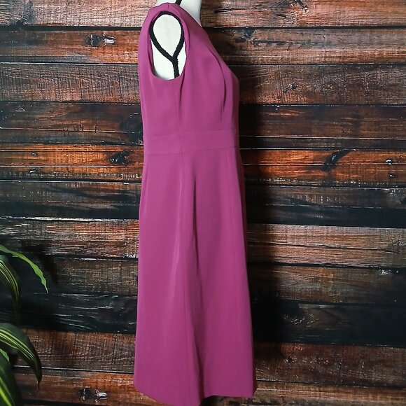 NWT Kasper Sheath Dress 10P Cerise Zip Back Lined - Picture 8 of 11